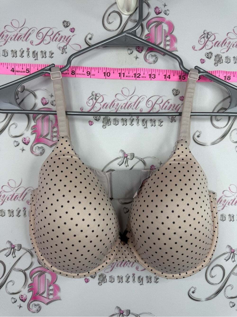Victoria's Secret bra blush pink Beige Polka Dot T-Shirt Bra